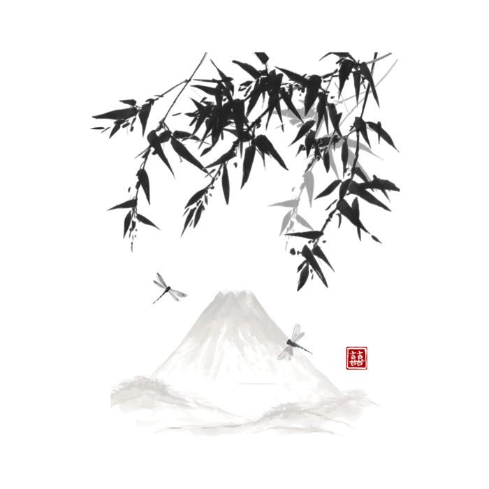 山水画素材中国风水墨画素材元素中国画