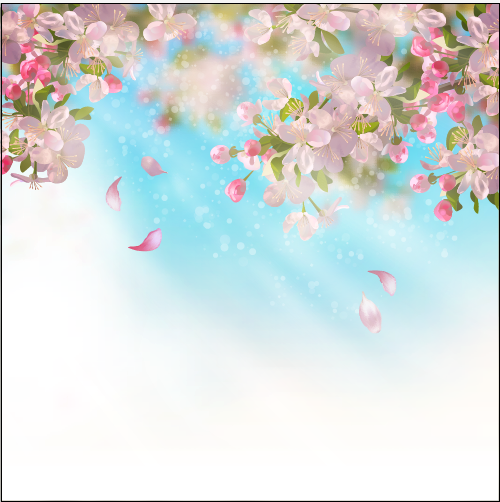 欢迎春天开花素材