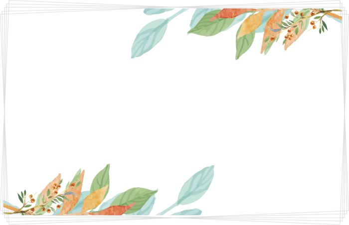 免抠绿叶边框