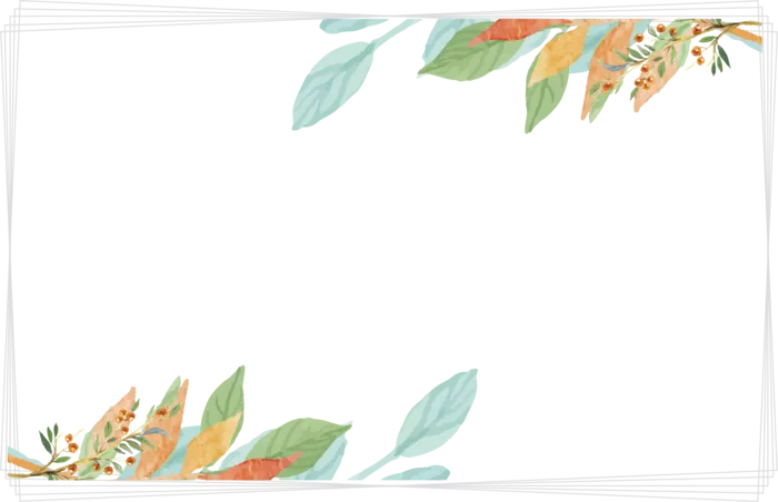 免抠绿叶边框