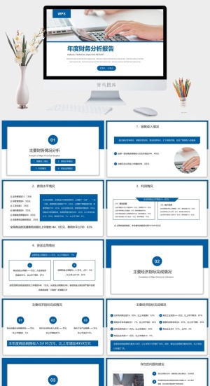 年度财务分析报告PPT预览图