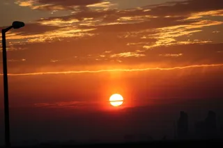 傍晚天空日落景观图片