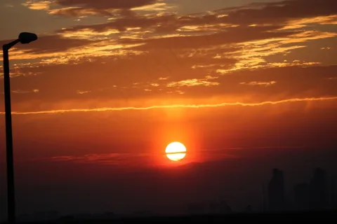 傍晚天空日落景观图片 傍晚天空日落景观图片