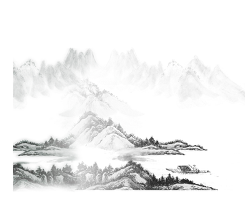 山水画素材中国风水墨画素材元素中国画