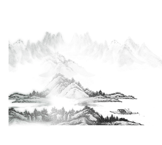山水画素材中国风水墨画素材元素中国画