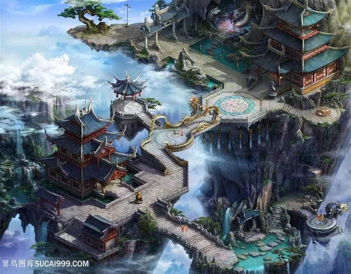 中国风建筑物高清CG原画图片