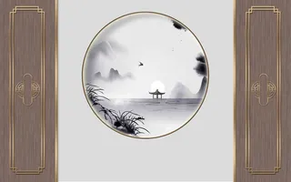 新中式现代背景墙