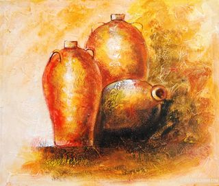 酒壶静物唯美插画