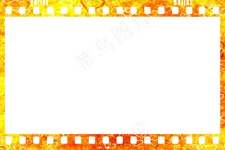 黄色胶卷边框png素材