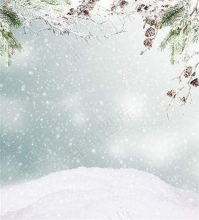 唯美纷飞的雪花海报背景高清图