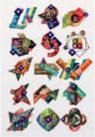 免抠创意字母标签