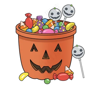 卡通万圣节节日糖果