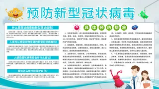 医疗卫生预防新冠战胜疫情宣传展板