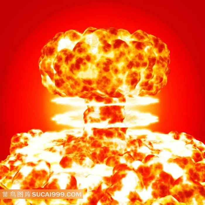 黄色核弹爆炸烟雾