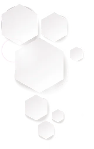 六角形白色卡通