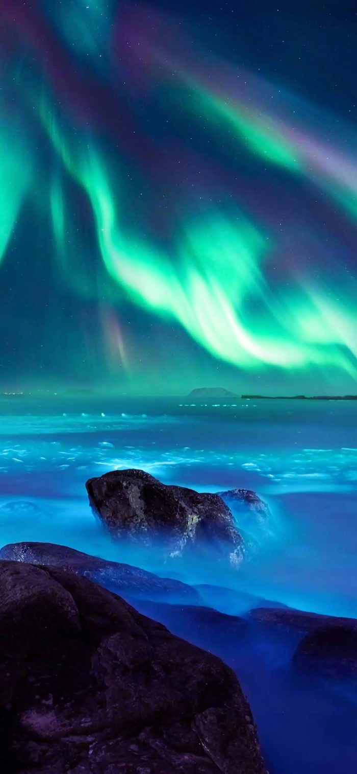 绿色极光壁纸图片