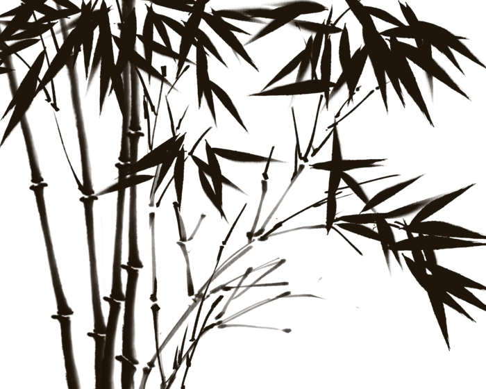 竹子水墨画中国风国画墨水书法竹子画