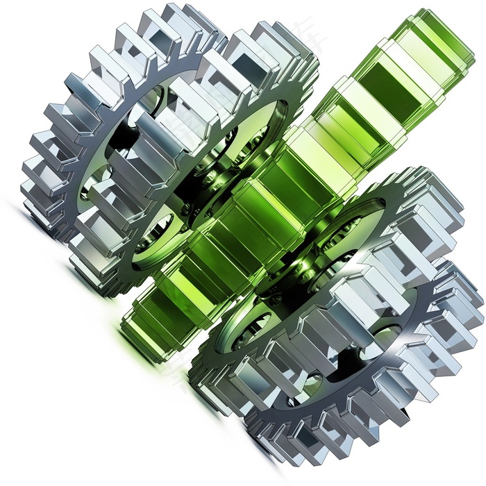 金属立体齿轮高清素材图片