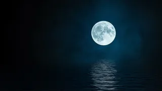 夜色星空月球，背景素材②