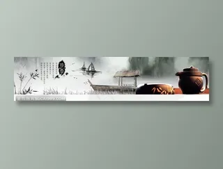 一幅极好的传统茶海报