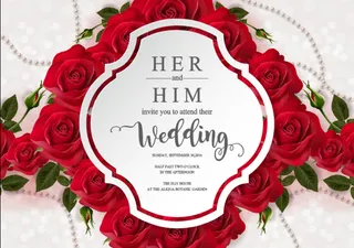 祝贺婚礼结婚邀请卡素材