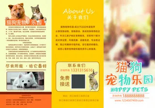 折页宠物猫狗乐园