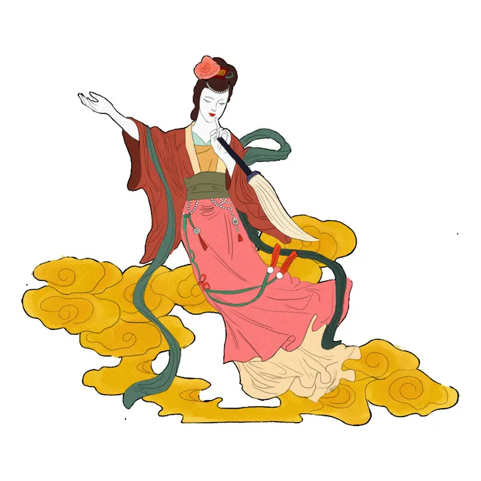 卡通中秋节嫦娥素材