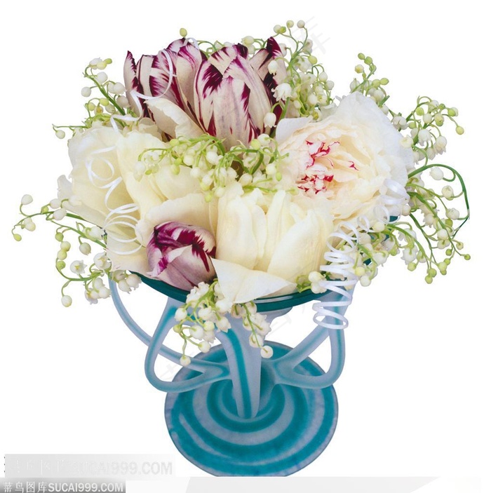 花艺花束-洁白的玫瑰花