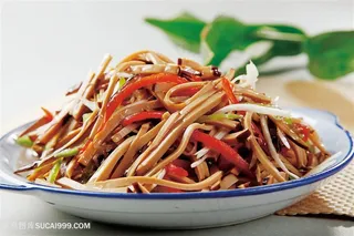 香辣豆腐干传统餐饮美食高清菜谱用图摄影