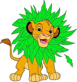 卡通动漫动画狮子王辛巴威武狮子雄狮矢量图素材