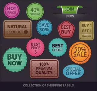 免抠标签打折促销标贴