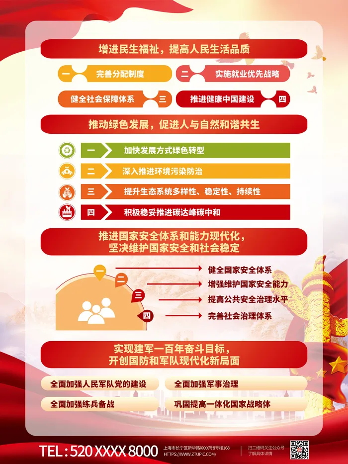 二十大宣传海报图解5psd模版下载