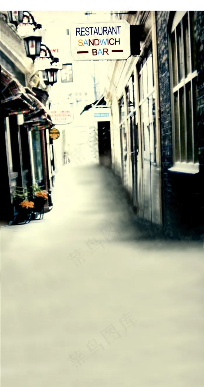 朦胧街景背景