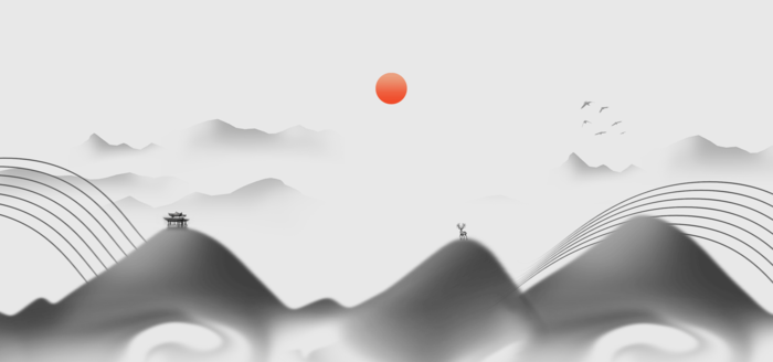 中国风古典中式水墨山水