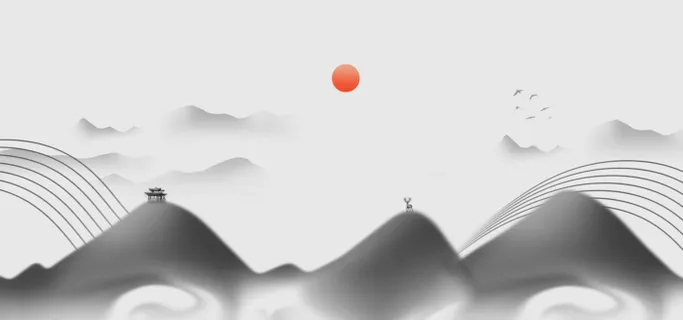 中国风古典中式水墨山水