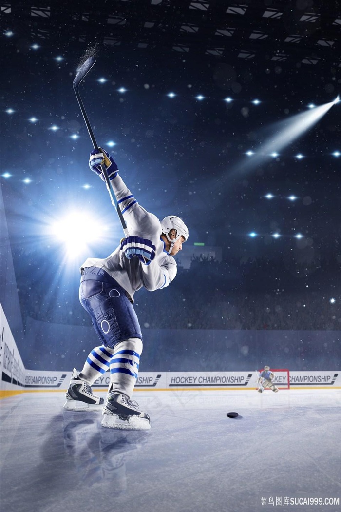 打曲棍球比赛高清图片