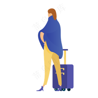 带箱子人物免抠图