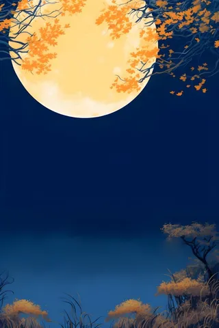 月光夜晚温馨背景