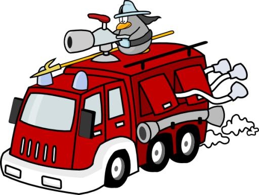 消防车 PNG免抠(600x453)