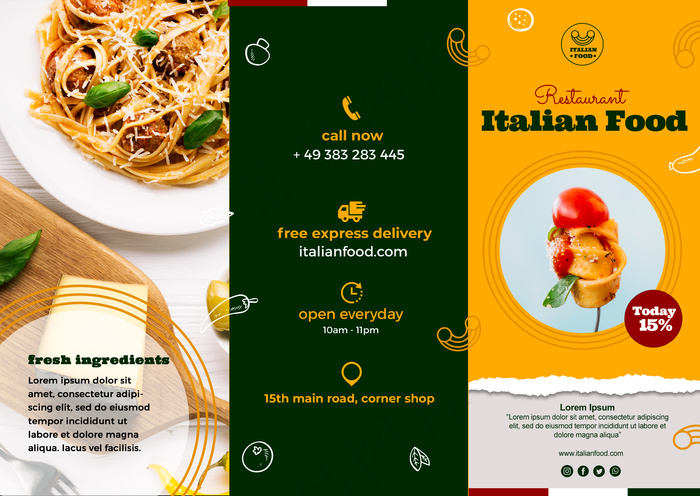 折页  折页模板 宣传折页 企业三折页  高档三折页  创意 美食