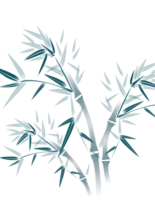 竹子水墨画中国风国画墨水书法竹子画