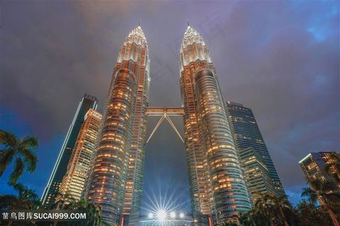 马来西亚吉隆坡双子塔建筑风景图片