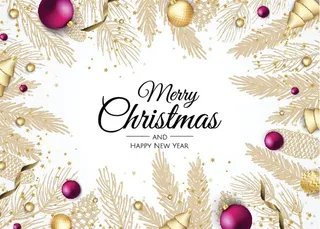 圣诞节圣诞树圣诞老人闪亮装饰电商促销折扣海报