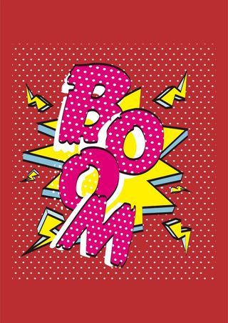 爆炸boom字母涂鸦