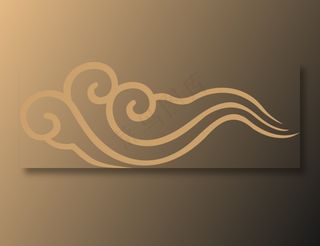 中式传统祥云中国风古典水纹吉祥图案免抠