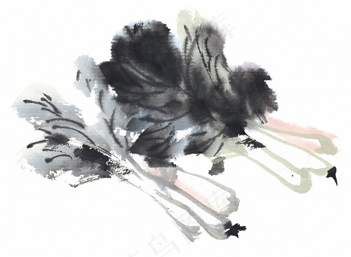 国画瓜果蔬菜鱼虾蟹工笔美图素材