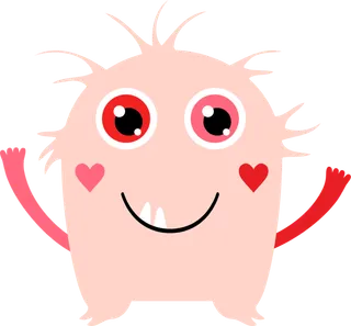 卡通可爱怪兽病毒免扣PNG素材图片 (54)