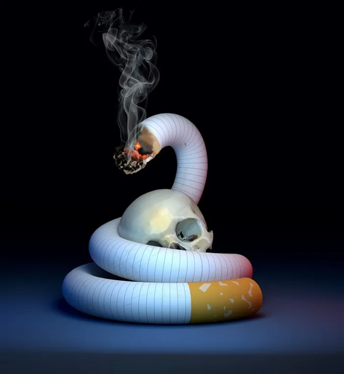恐怖的禁烟宣传图