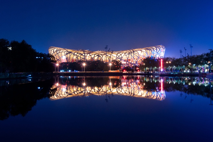 高清唯美城市夜景海边夜景