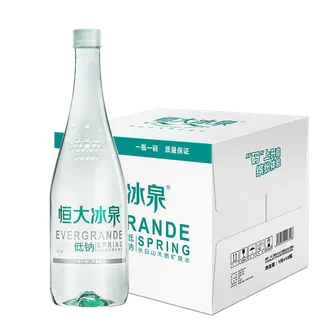 恒大冰泉4超市商品白底图免抠实物摄影png格式图片透明底